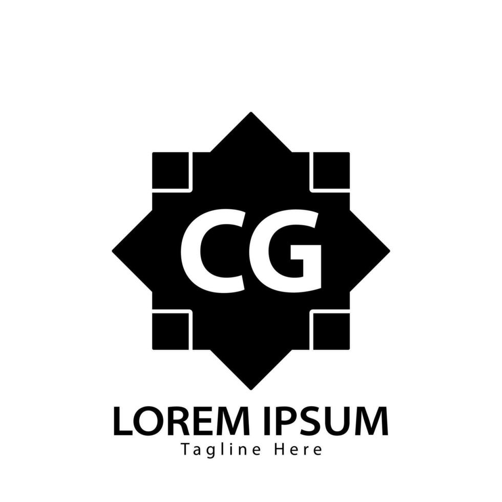 Brief cg Logo. c g. cg Logo Design Vektor Illustration zum kreativ Unternehmen, Geschäft, Industrie. Profi Vektor