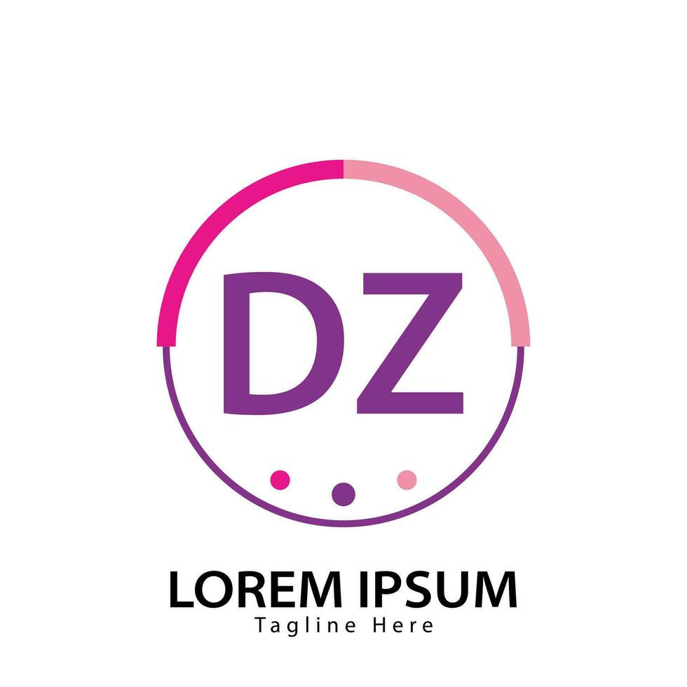 brev dz logotyp. d z. dz logotyp design vektor illustration för kreativ företag, företag, industri. proffs vektor