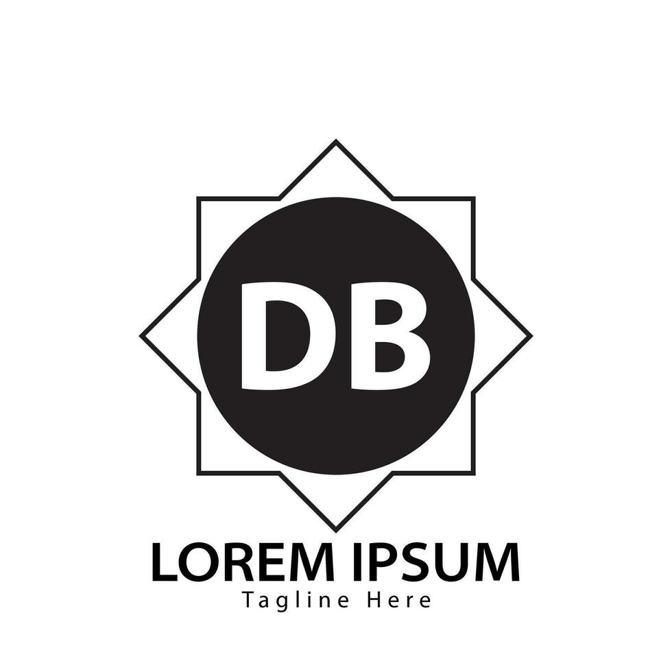 brev db logotyp. d b. db logotyp design vektor illustration för kreativ företag, företag, industri. proffs vektor