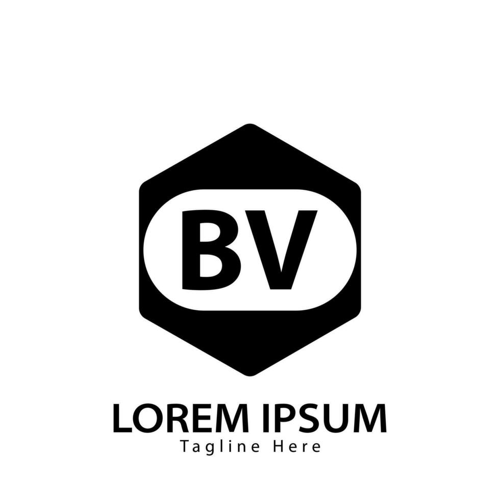 brev bv logotyp. b v. bv logotyp design vektor illustration för kreativ företag, företag, industri