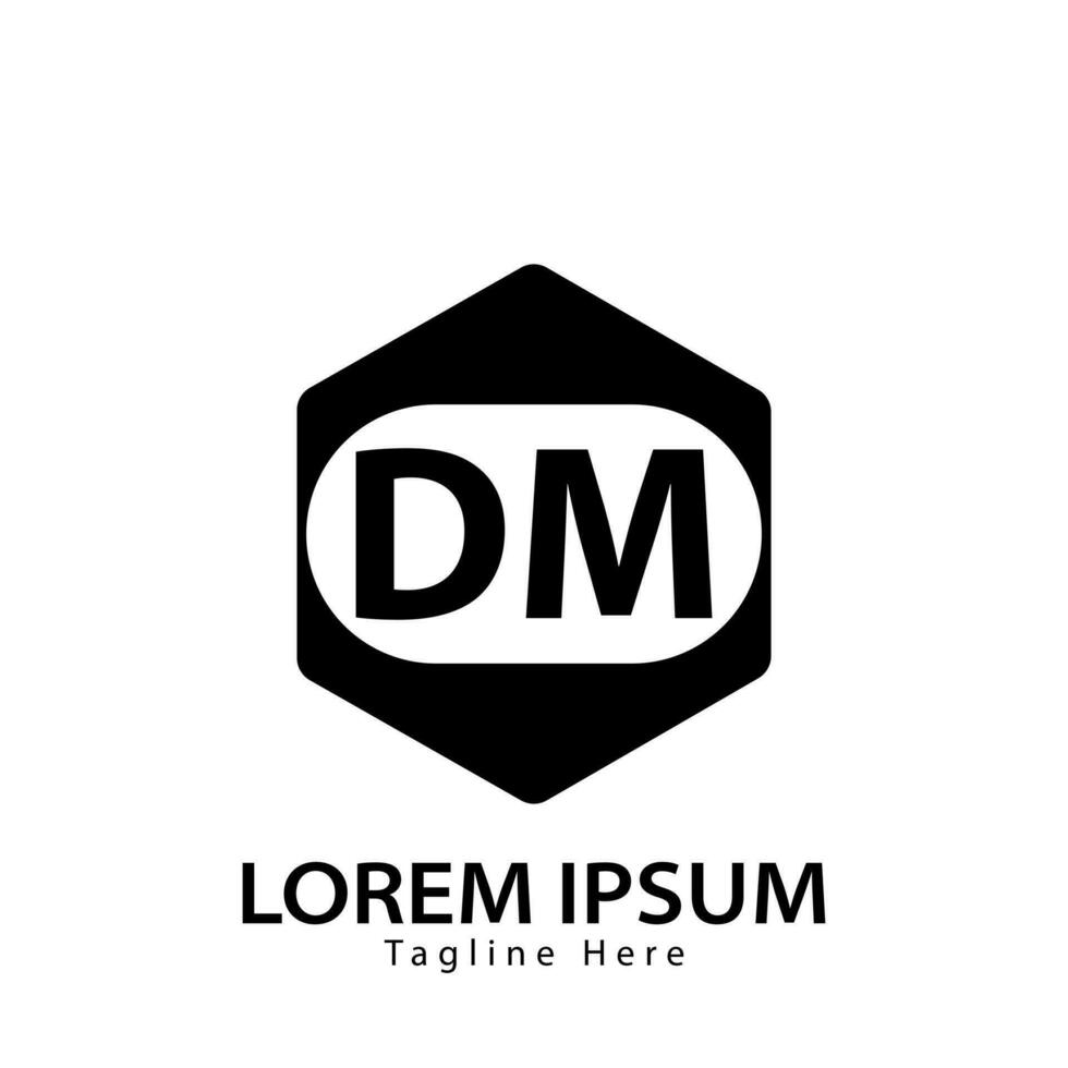 Brief dm Logo. d m. dm Logo Design Vektor Illustration zum kreativ Unternehmen, Geschäft, Industrie. Profi Vektor