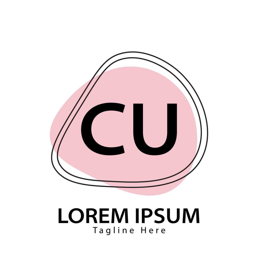 brev cu logotyp. c u. cu logotyp design vektor illustration för kreativ företag, företag, industri. proffs vektor