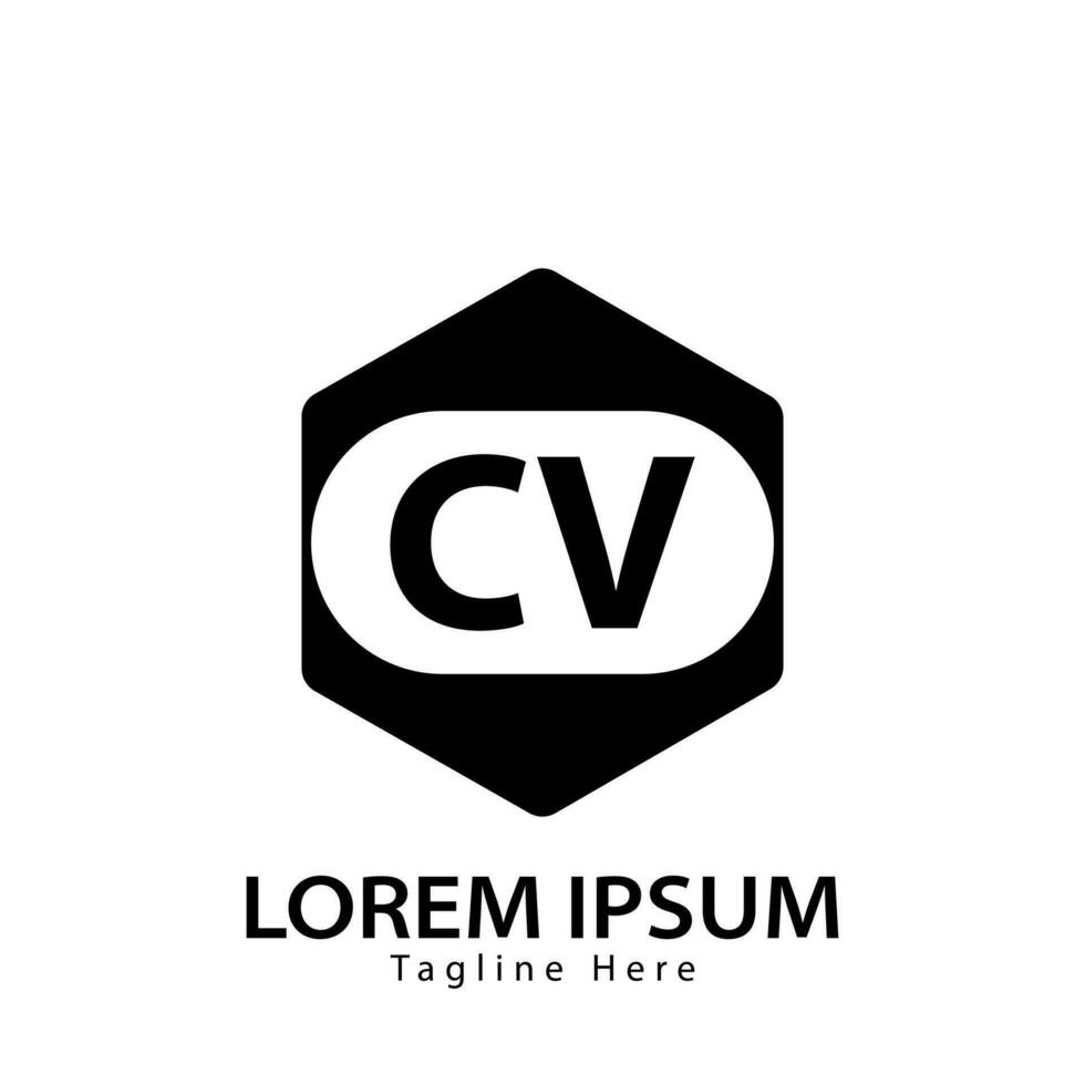brev CV logotyp. c v. CV logotyp design vektor illustration för kreativ företag, företag, industri. proffs vektor