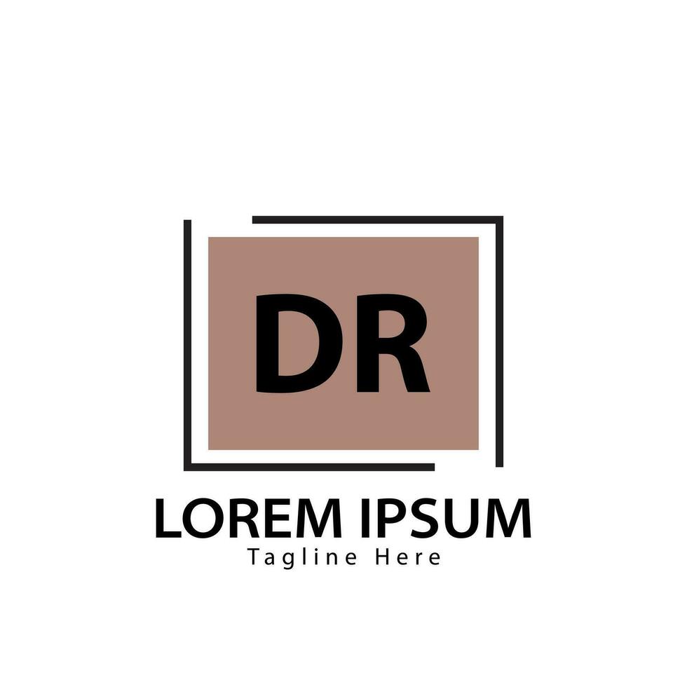 Brief DR Logo. d r. DR Logo Design Vektor Illustration zum kreativ Unternehmen, Geschäft, Industrie. Profi Vektor