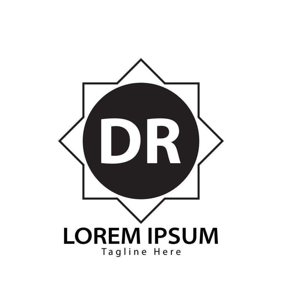Brief DR Logo. d r. DR Logo Design Vektor Illustration zum kreativ Unternehmen, Geschäft, Industrie. Profi Vektor