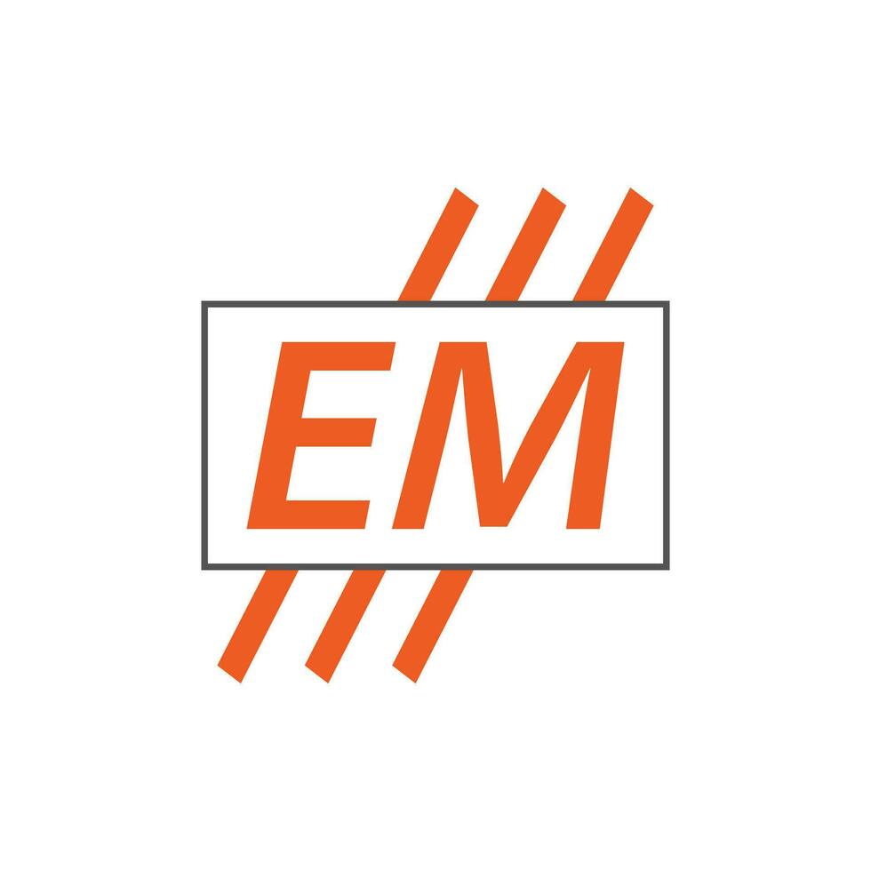 Brief em Logo. e m. em Logo Design Vektor Illustration zum kreativ Unternehmen, Geschäft, Industrie. Profi Vektor