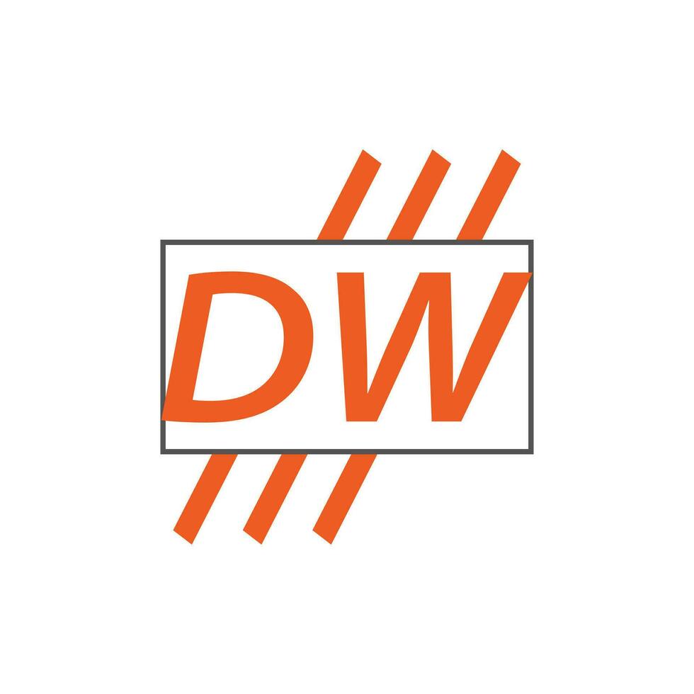 Brief dw Logo. d w. dw Logo Design Vektor Illustration zum kreativ Unternehmen, Geschäft, Industrie. Profi Vektor