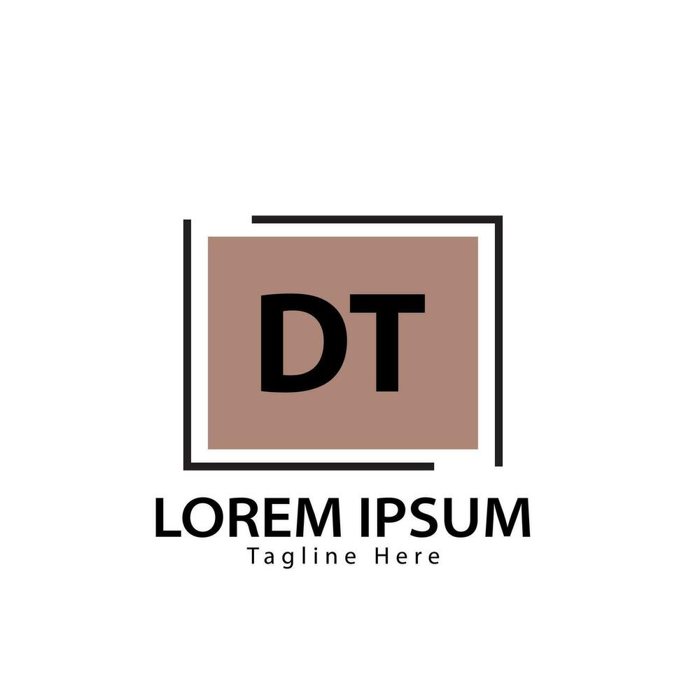 brev dt logotyp. d t. dt logotyp design vektor illustration för kreativ företag, företag, industri. proffs vektor