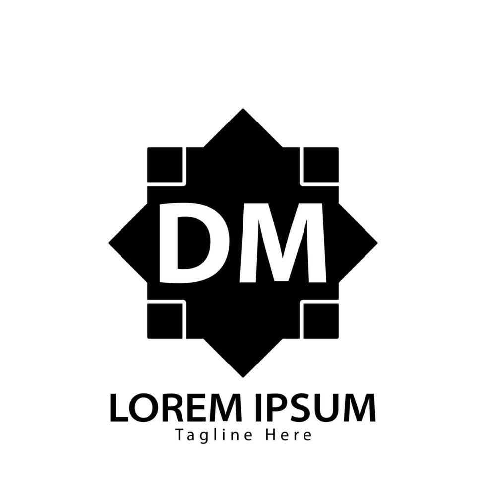 Brief dm Logo. d m. dm Logo Design Vektor Illustration zum kreativ Unternehmen, Geschäft, Industrie. Profi Vektor