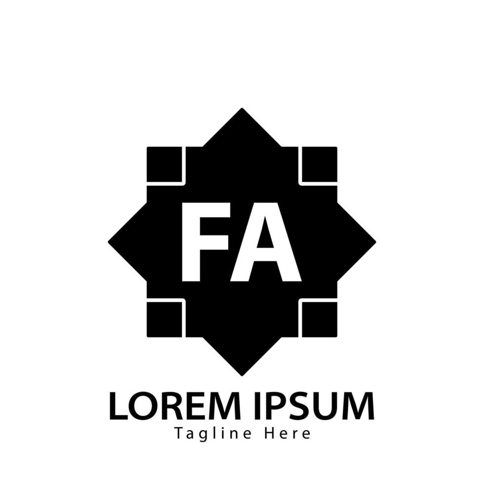 brev fa logotyp. f a. fa logotyp design vektor illustration för kreativ företag, företag, industri. proffs vektor