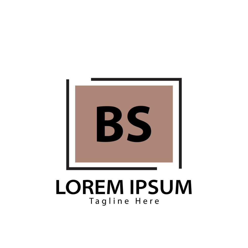 brev bs logotyp. b s. bs logotyp design vektor illustration för kreativ företag, företag, industri