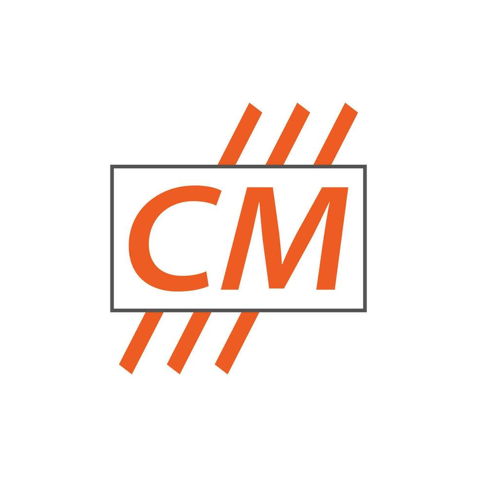 brev centimeter logotyp. c m. centimeter logotyp design vektor illustration för kreativ företag, företag, industri. proffs vektor