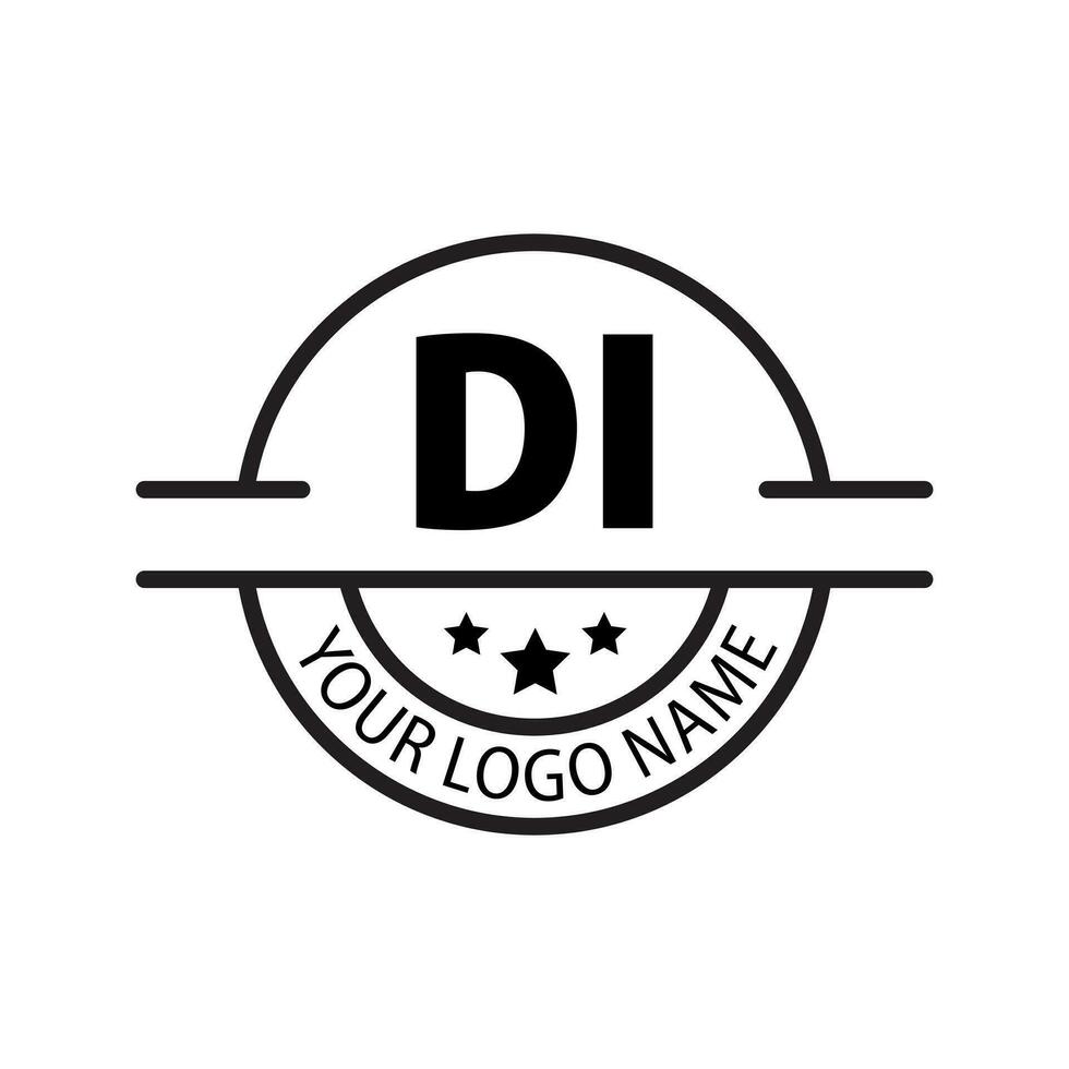 Brief di Logo. d ich. di Logo Design Vektor Illustration zum kreativ Unternehmen, Geschäft, Industrie. Profi Vektor