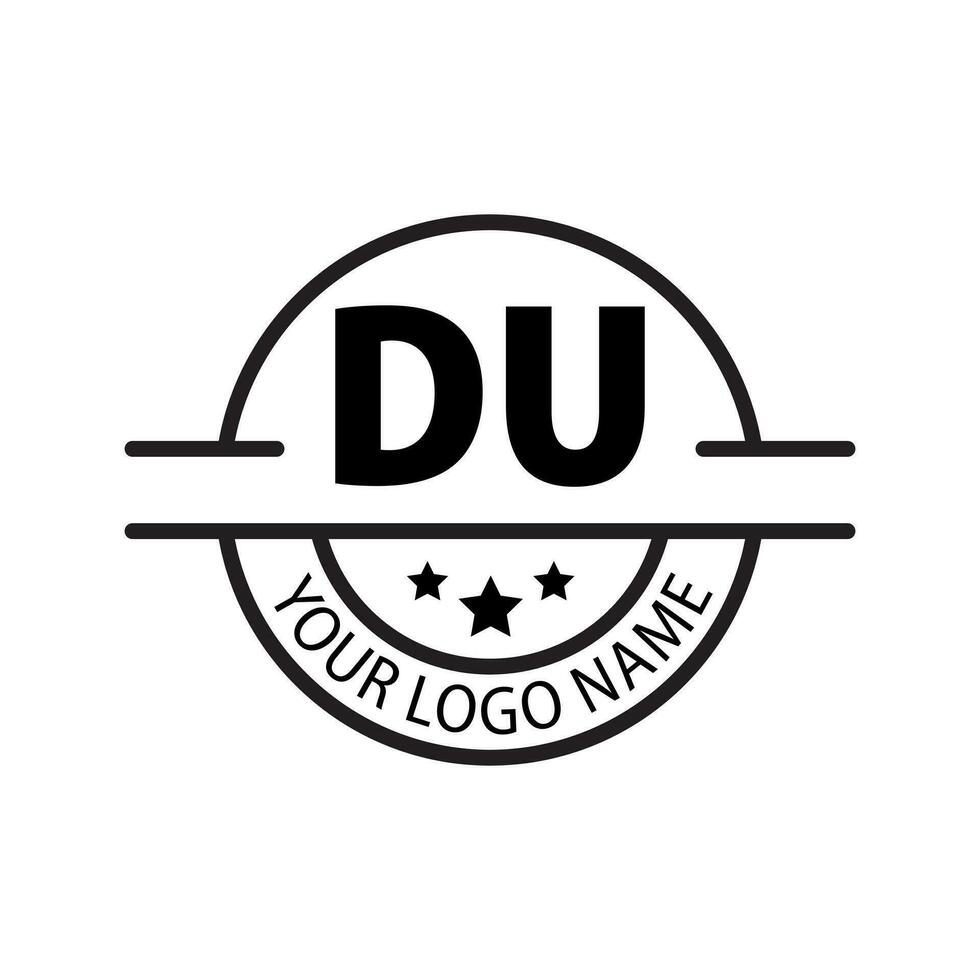 brev du logotyp. d u. du logotyp design vektor illustration för kreativ företag, företag, industri. proffs vektor