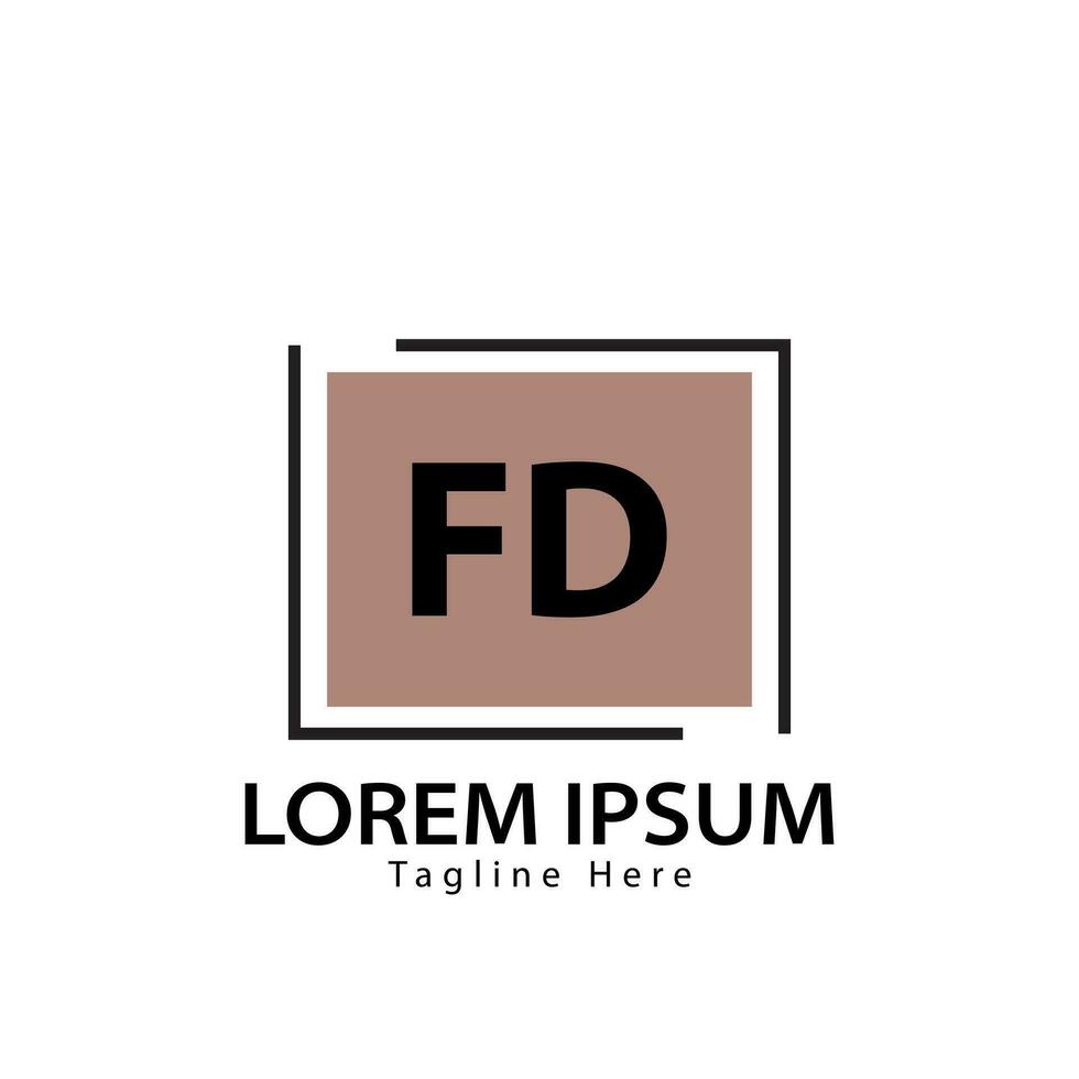 brev fd logotyp. f d. fd logotyp design vektor illustration för kreativ företag, företag, industri. proffs vektor