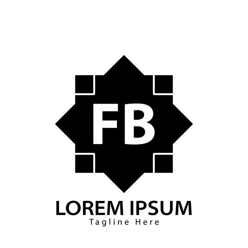 brev fb logotyp. f b. fb logotyp design vektor illustration för kreativ företag, företag, industri. proffs vektor