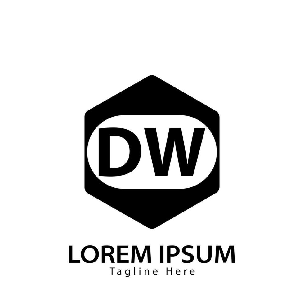 brev dw logotyp. d w. dw logotyp design vektor illustration för kreativ företag, företag, industri. proffs vektor