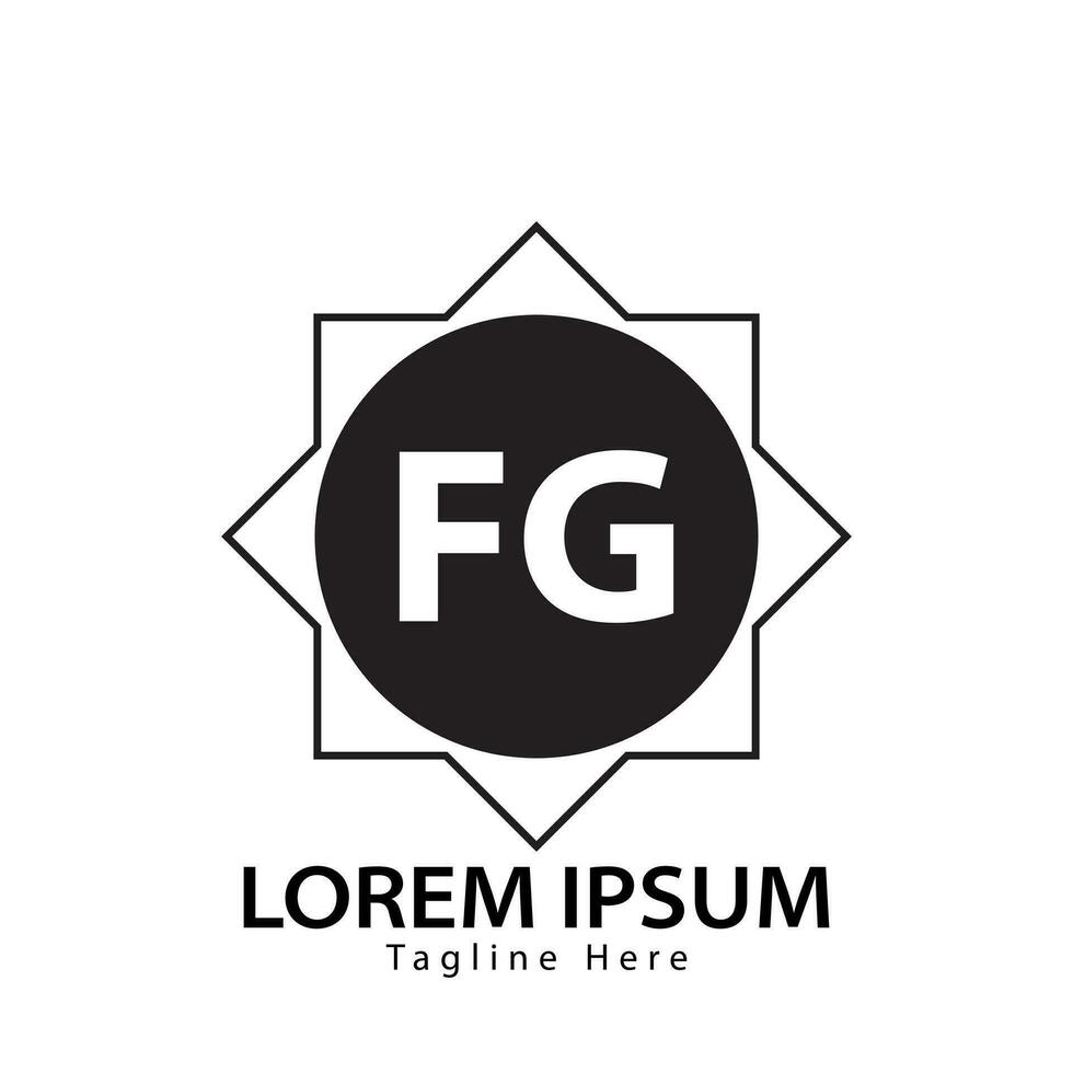 brev fg logotyp. f g. fg logotyp design vektor illustration för kreativ företag, företag, industri. proffs vektor