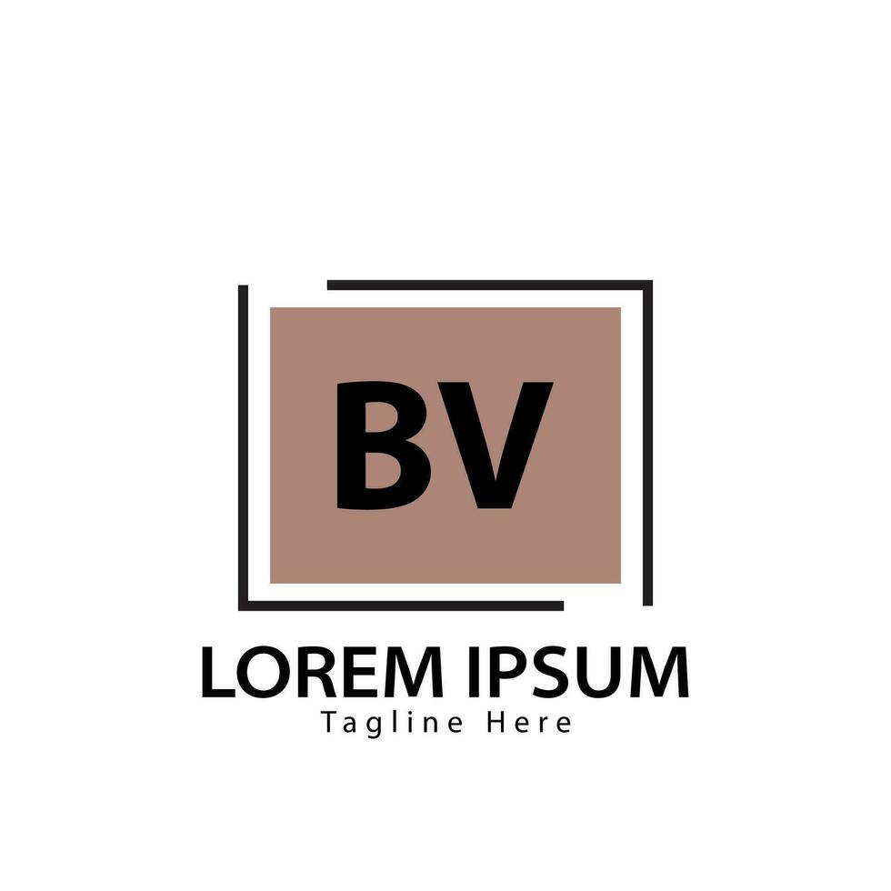 Brief bv Logo. b v. bv Logo Design Vektor Illustration zum kreativ Unternehmen, Geschäft, Industrie