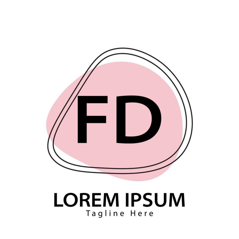 Brief fd Logo. f d. fd Logo Design Vektor Illustration zum kreativ Unternehmen, Geschäft, Industrie. Profi Vektor