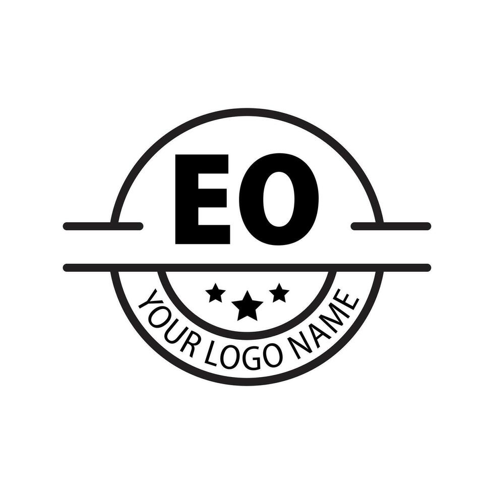 brev eo logotyp. e o. eo logotyp design vektor illustration för kreativ företag, företag, industri. proffs vektor