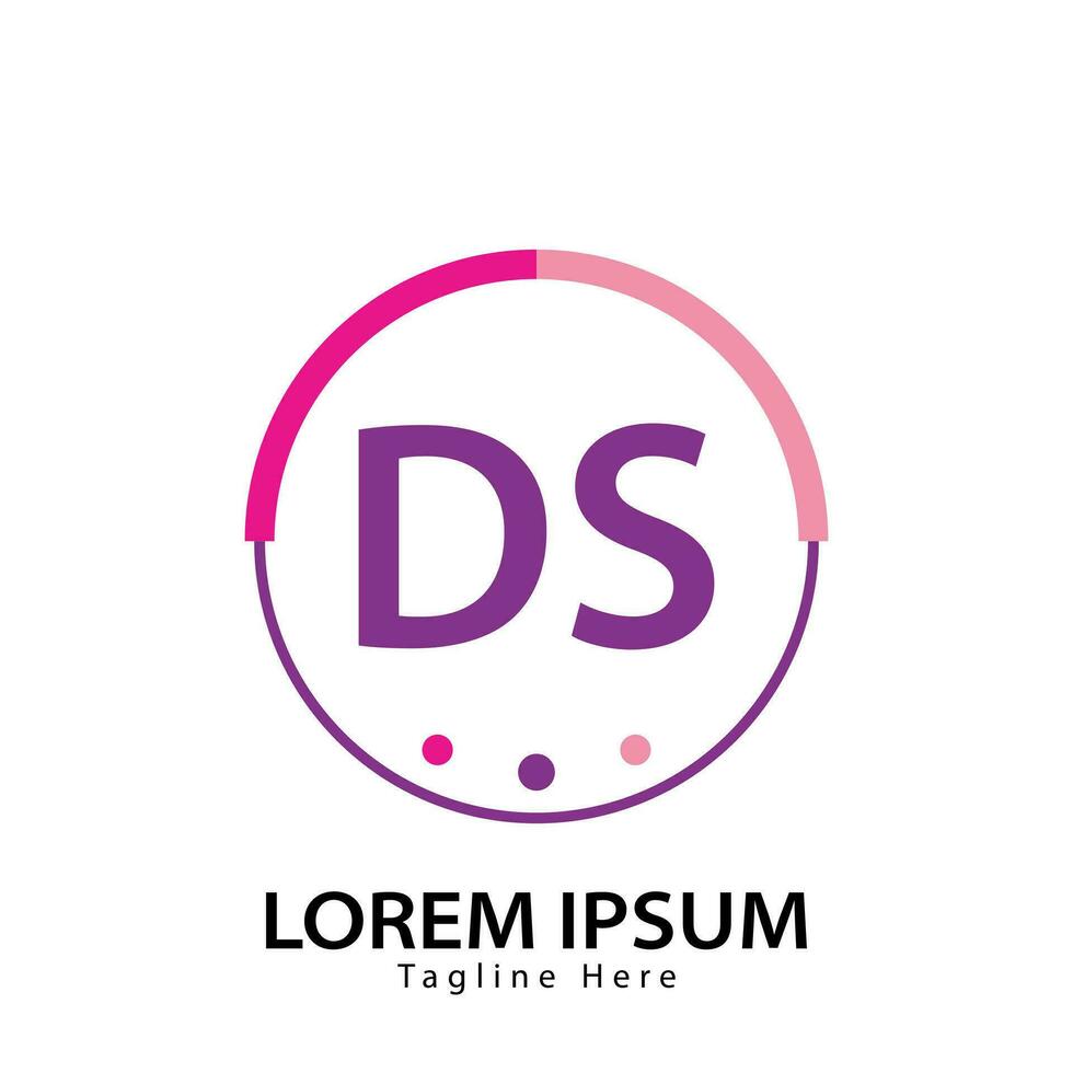 brev ds logotyp. d s. ds logotyp design vektor illustration för kreativ företag, företag, industri. proffs vektor