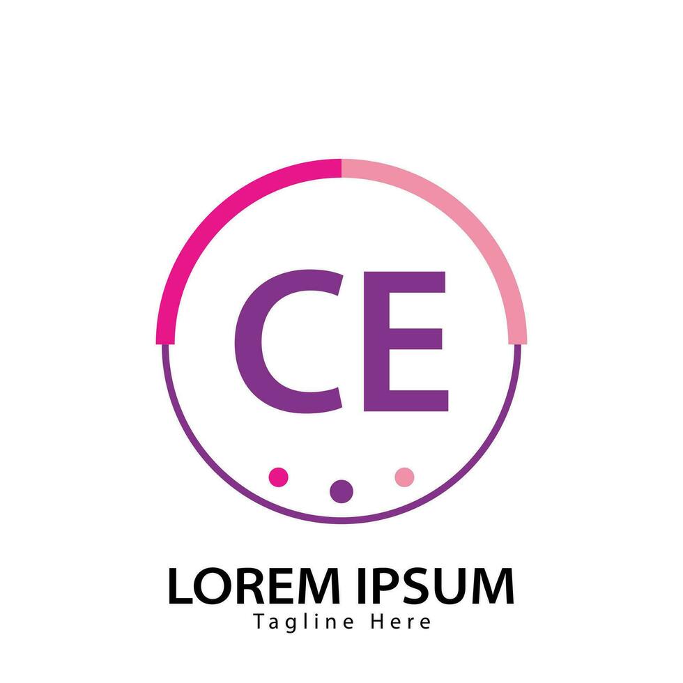 brev ce logotyp. c e. ce logotyp design vektor illustration för kreativ företag, företag, industri. proffs vektor