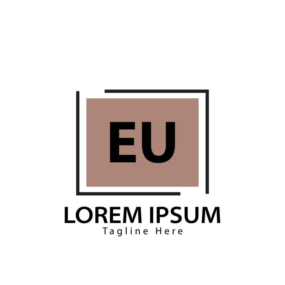 brev eu logotyp. e u. eu logotyp design vektor illustration för kreativ företag, företag, industri. proffs vektor