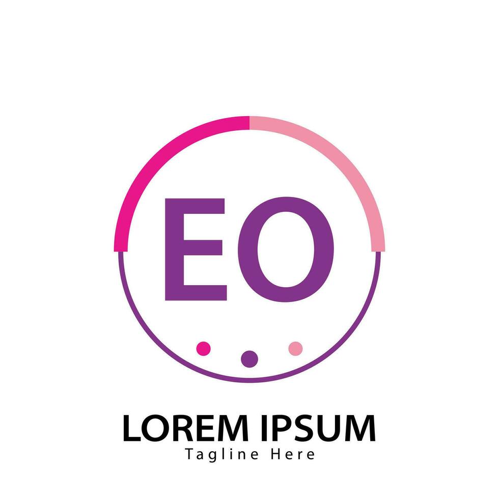 brev eo logotyp. e o. eo logotyp design vektor illustration för kreativ företag, företag, industri. proffs vektor