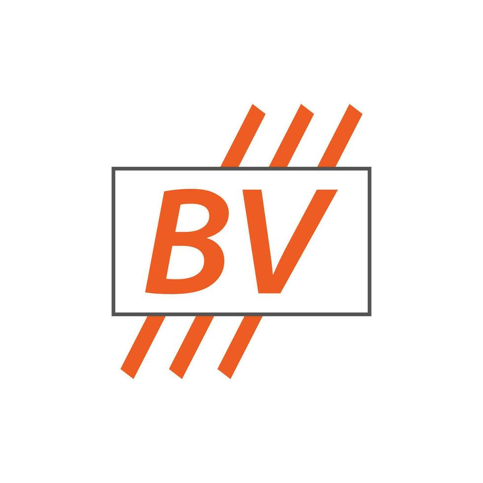 Brief bv Logo. b v. bv Logo Design Vektor Illustration zum kreativ Unternehmen, Geschäft, Industrie