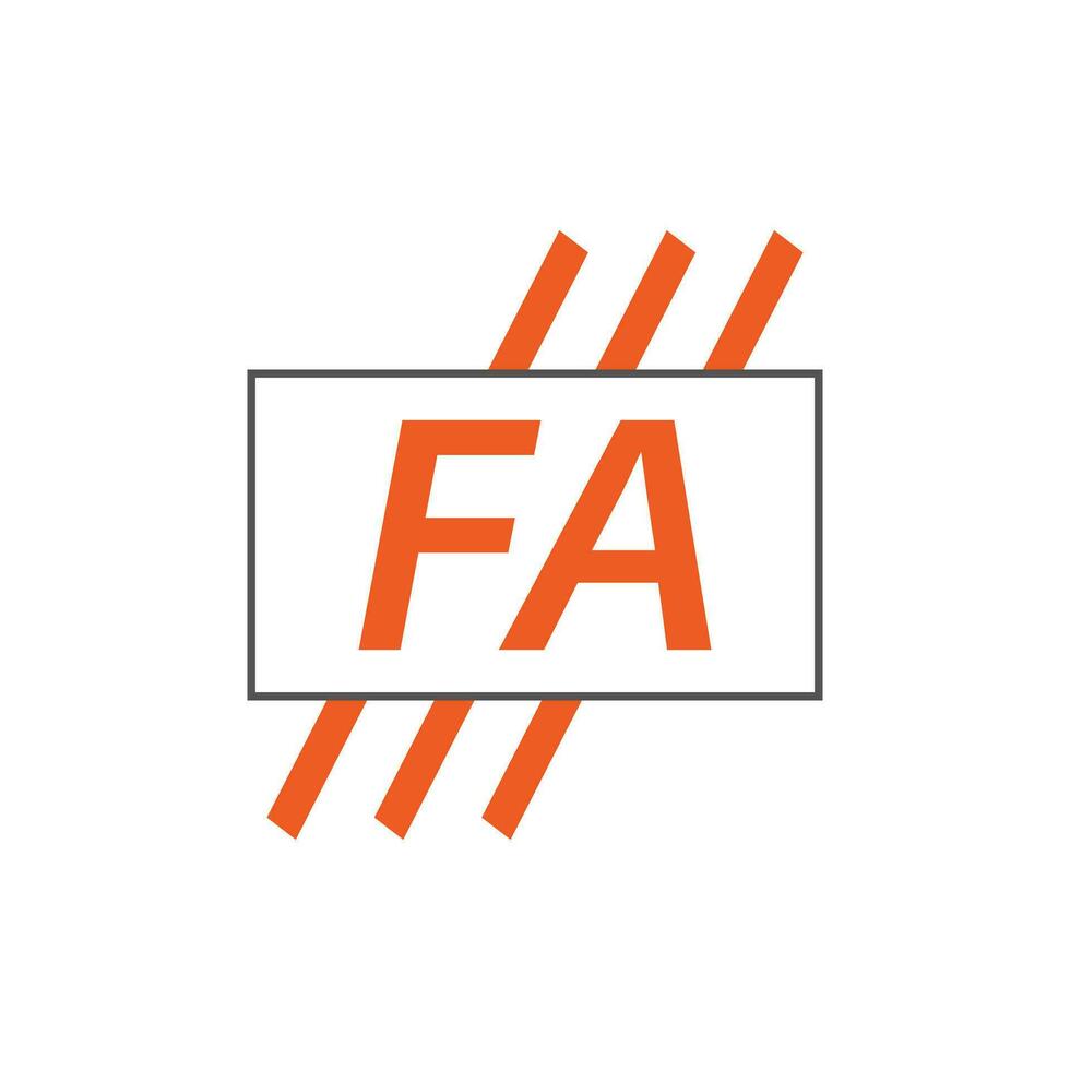 brev fa logotyp. f a. fa logotyp design vektor illustration för kreativ företag, företag, industri. proffs vektor