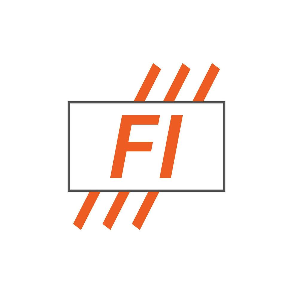 brev fi logotyp. f i. fi logotyp design vektor illustration för kreativ företag, företag, industri. proffs vektor