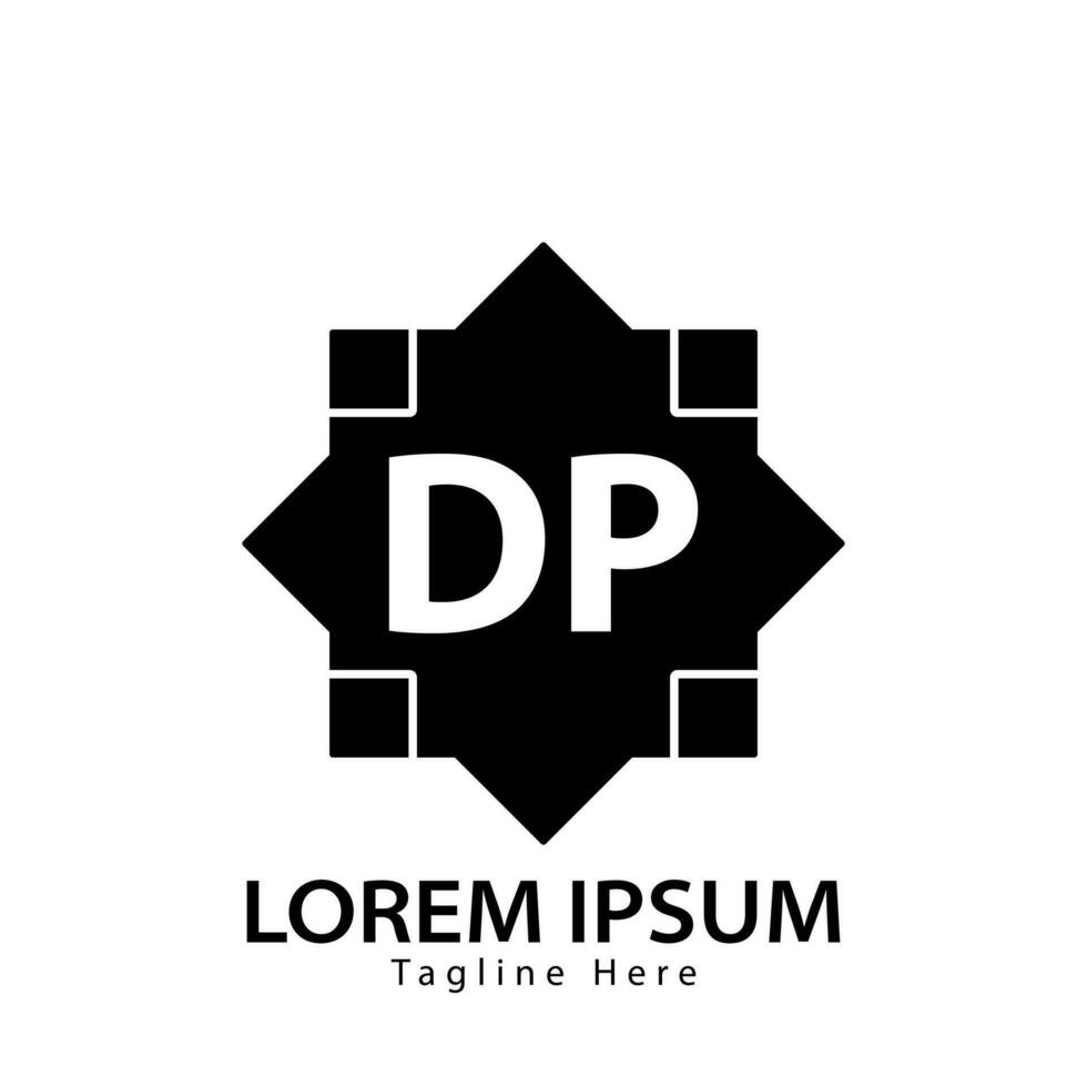 brev dp logotyp. d sid. dp logotyp design vektor illustration för kreativ företag, företag, industri. proffs vektor