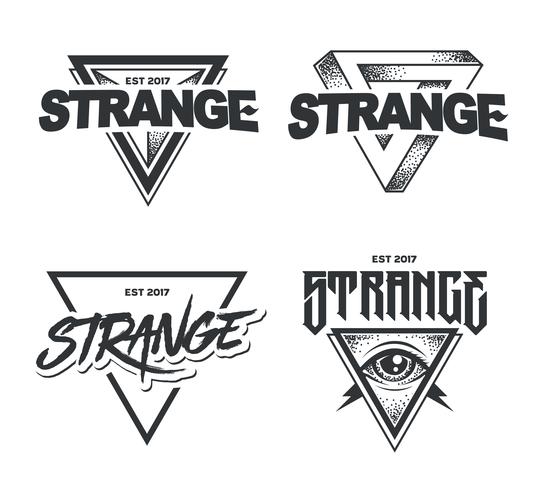 Hipster Emblem Vector Set