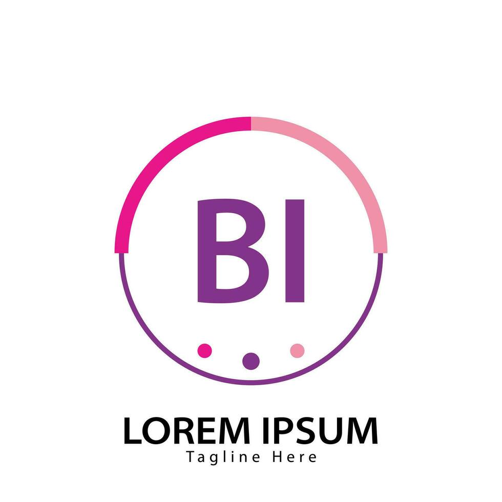 Brief bi Logo. b ich. bi Logo Design Vektor Illustration zum kreativ Unternehmen, Geschäft, Industrie. Profi Vektor
