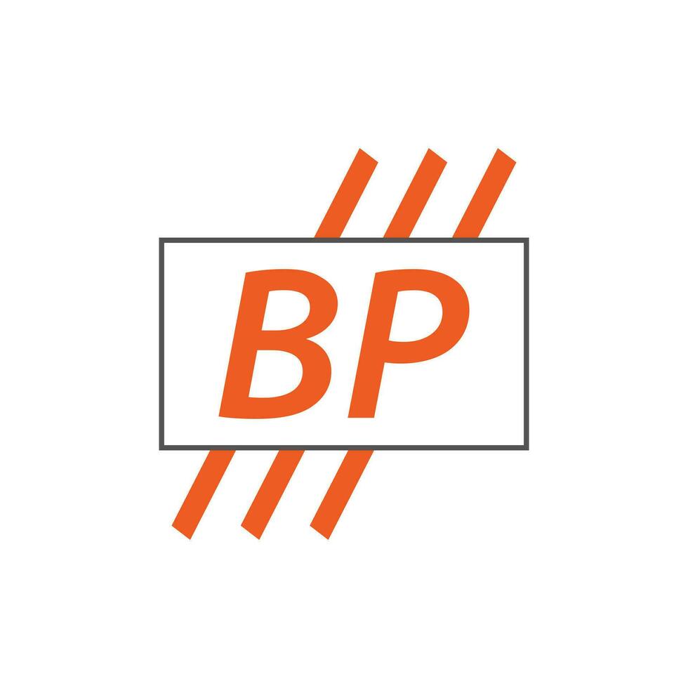 brev bp logotyp. b sid. bp logotyp design vektor illustration för kreativ företag, företag, industri