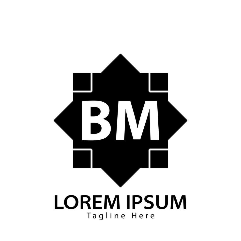 brev bm logotyp. b m. bm logotyp design vektor illustration för kreativ företag, företag, industri