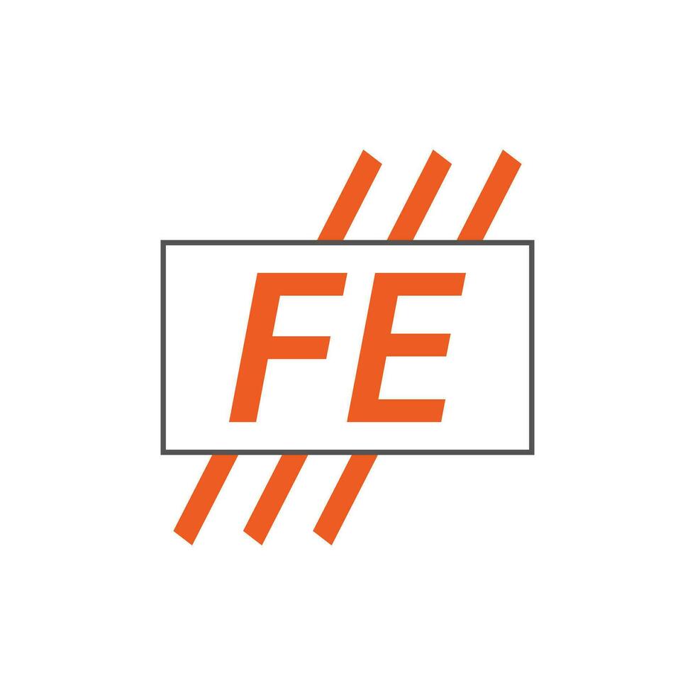 brev fe logotyp. f e. fe logotyp design vektor illustration för kreativ företag, företag, industri. proffs vektor