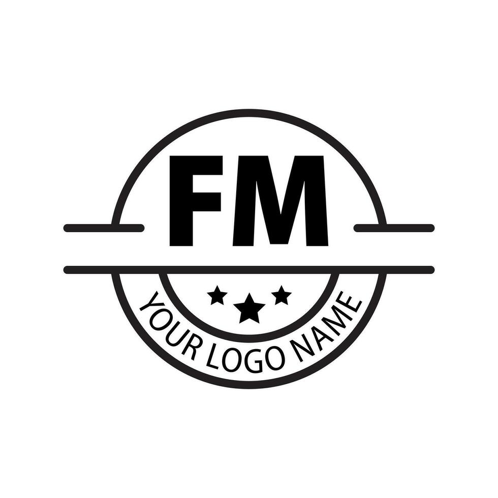 Brief fm Logo. f m. fm Logo Design Vektor Illustration zum kreativ Unternehmen, Geschäft, Industrie. Profi Vektor