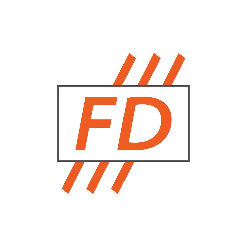 brev fd logotyp. f d. fd logotyp design vektor illustration för kreativ företag, företag, industri. proffs vektor
