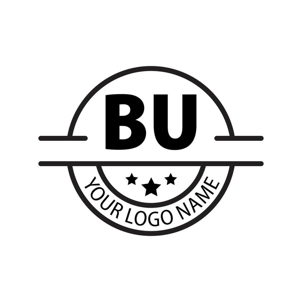 brev bu logotyp. b u. bu logotyp design vektor illustration för kreativ företag, företag, industri