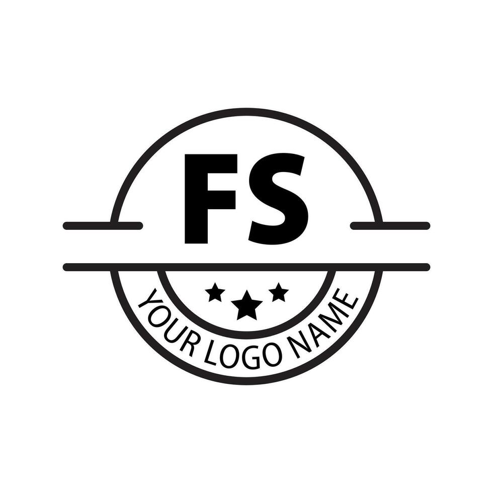 brev fs logotyp. f s. fs logotyp design vektor illustration för kreativ företag, företag, industri. proffs vektor