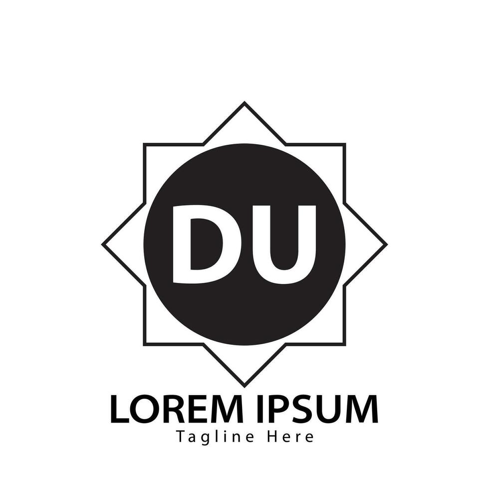 Brief du Logo. d u. du Logo Design Vektor Illustration zum kreativ Unternehmen, Geschäft, Industrie. Profi Vektor