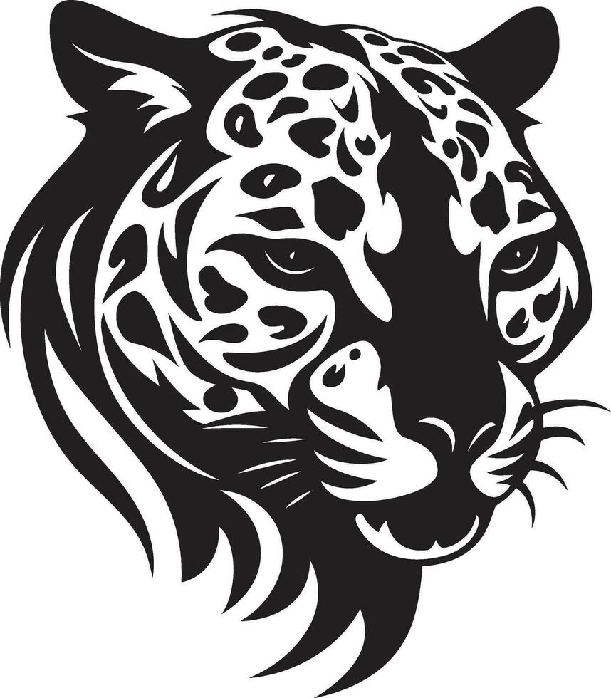 geometrisch einfarbig Emblem Panther durchstreifen minimalistisch Charme vektor