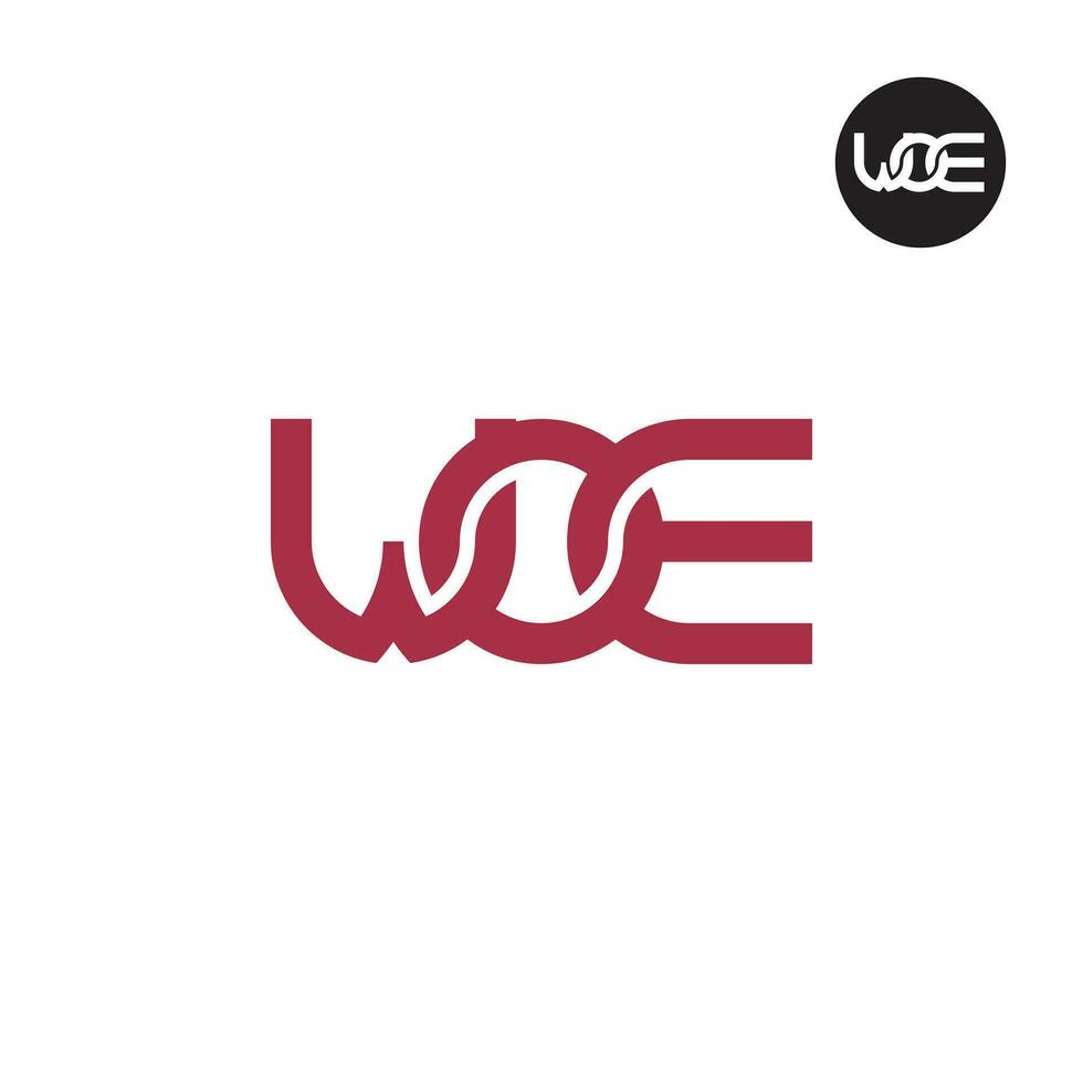 Brief Weh Monogramm Logo Design vektor