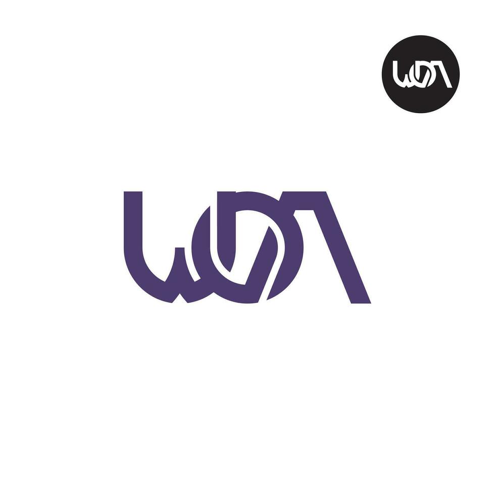 brev woa monogram logotyp design vektor