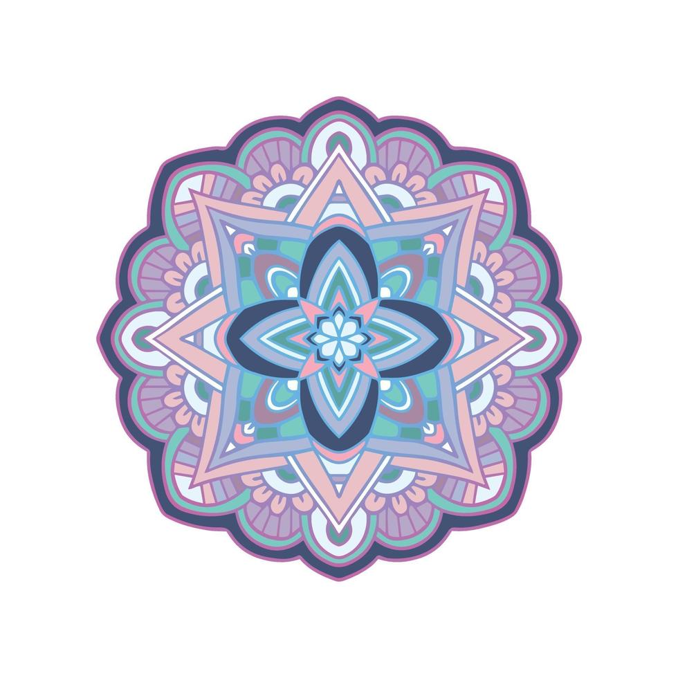 blomma mandala. arabiska, indiska, turkiska, pakistan, kinesiska, vektor