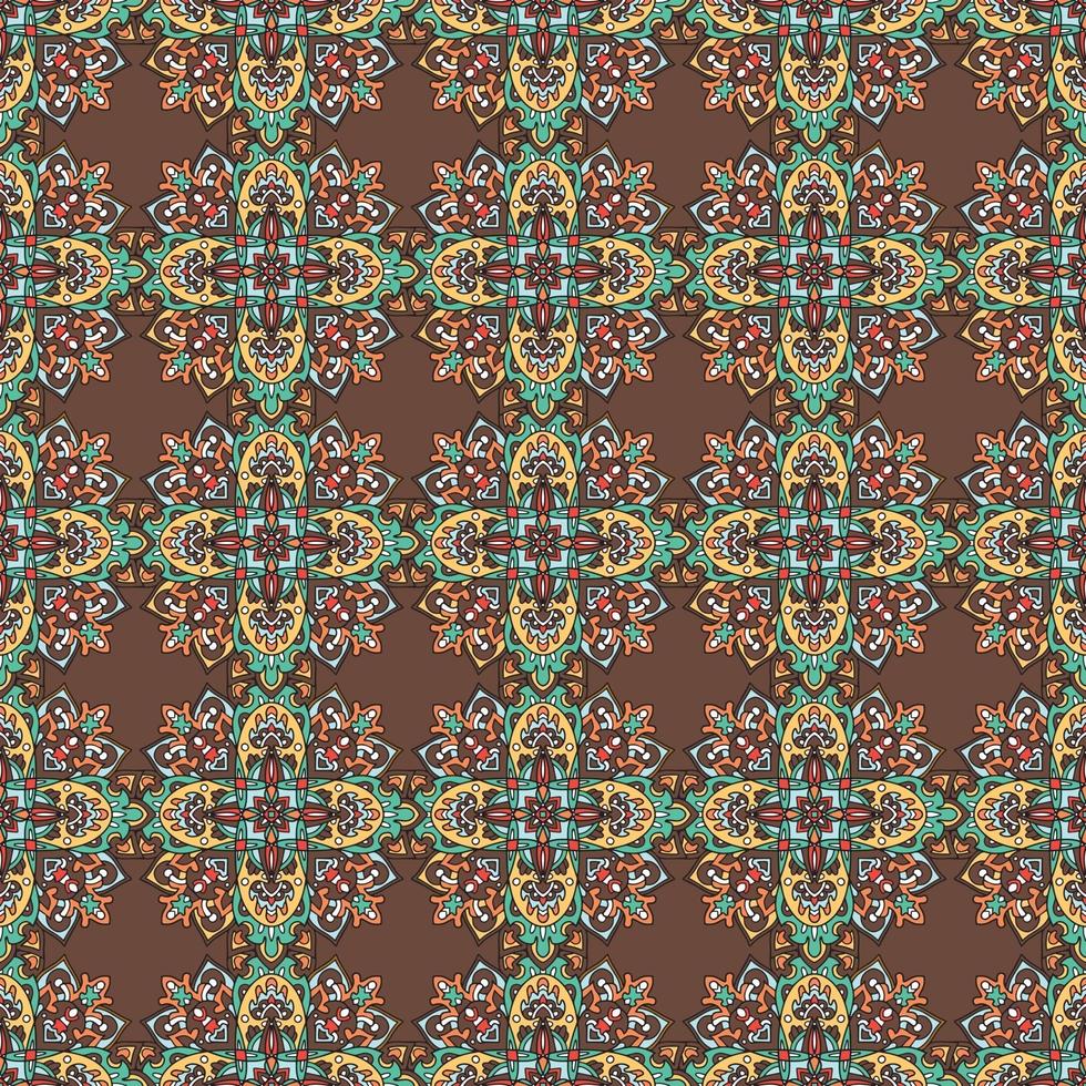 Multicolor Stammes-Vektor nahtlose Navajo-Muster mit Grunge-Textur. vektor