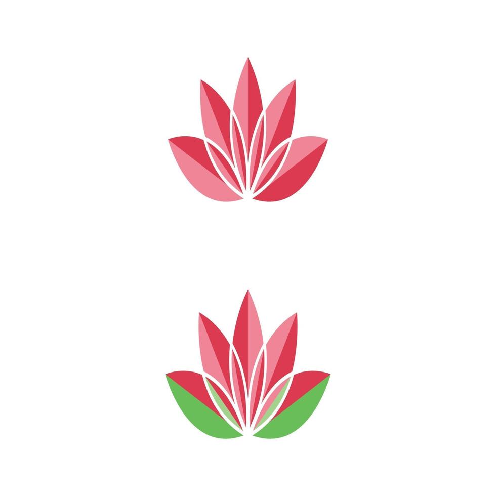 Schönheit Vektor Lotus Blumen Design Logo Vorlage Symbol