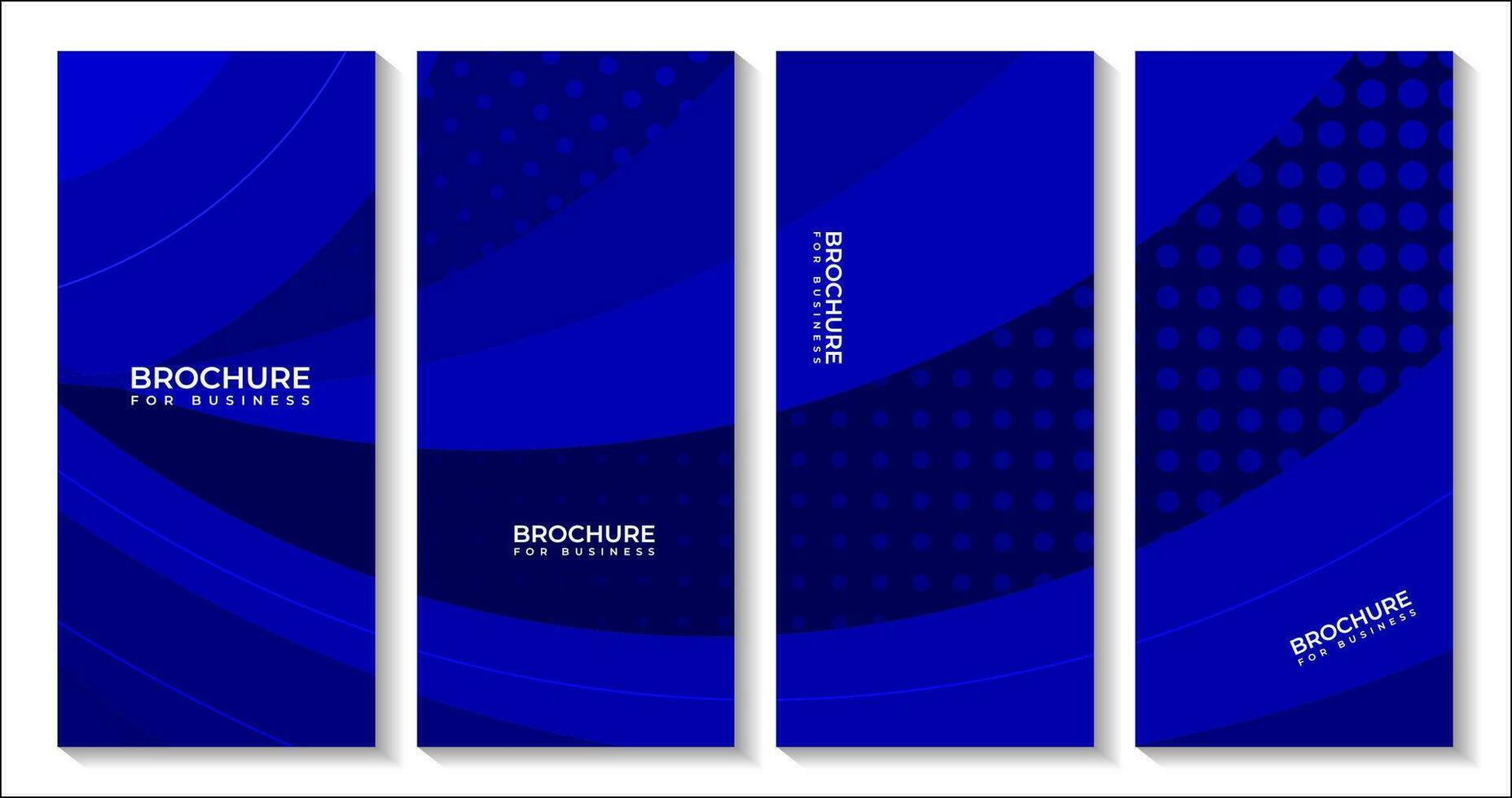modern elegant blå broschyrer mall vektor